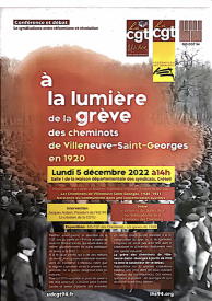 grève des cheminots de Villeneuve-Saint-Georges en 1920 